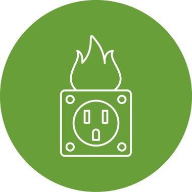 Basit ateş simgesinin vektör illüstrasyonu