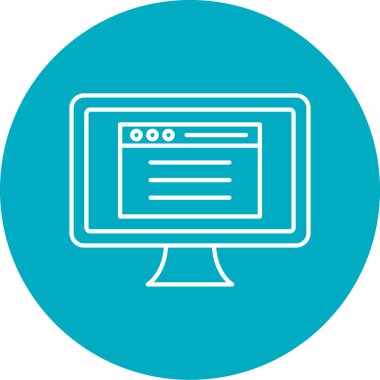 Bilgisayar simgesinin vektör illüstrasyonu