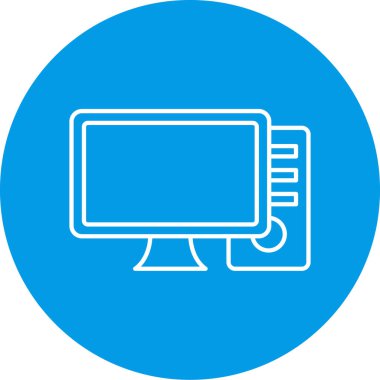 vektör lcd simgesi illüstrasyonu