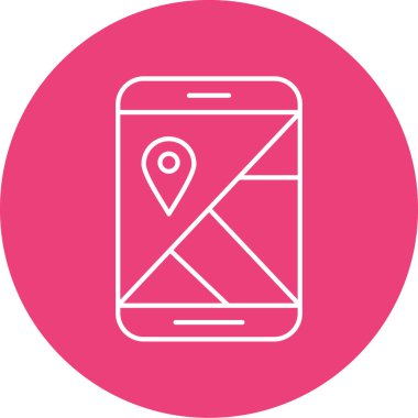 Cep telefonu simgesi, vektör illüstrasyonu