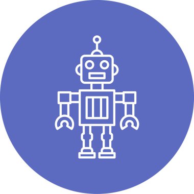 Robot simgesinin vektör illüstrasyonu