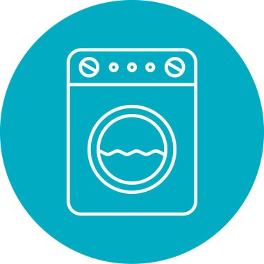 Çamaşır simgesinin vektör illüstrasyonu