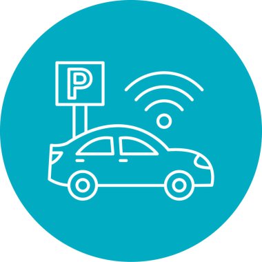 modada izole edilmiş arka planda araba park simgesi