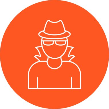 Şapka takan adamın vektör çizimi