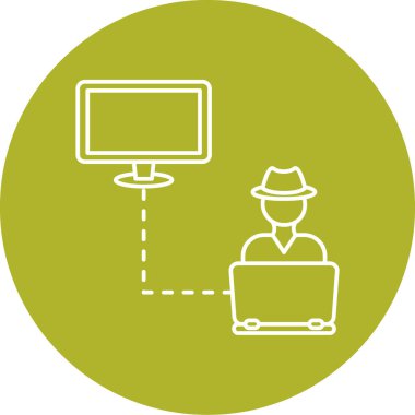 Bir bilgisayar simgesinin vektör illüstrasyonu