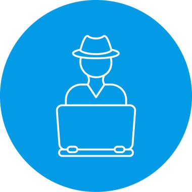 Şapkalı bir adamın vektör çizimi