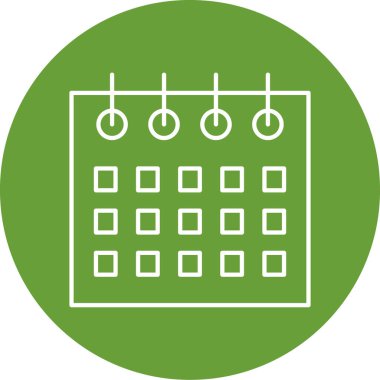 Takvim simgesi vektör illüstrasyonu