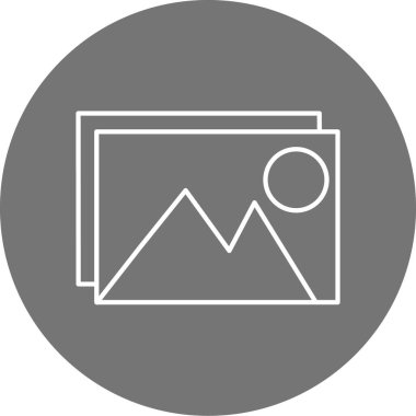 Tek izole çizgi simgesinin vektör illüstrasyonu