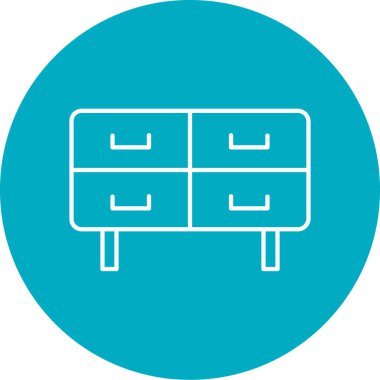 Mobilya simgesinin vektör illüstrasyonu