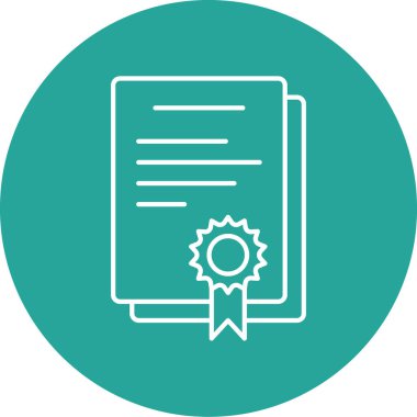 Sertifika. Web simgesi basit tasarım