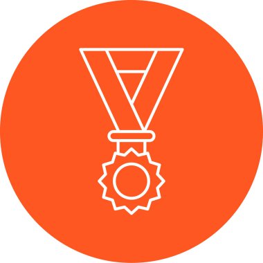 Madalya. Web simgesi basit illüstrasyon