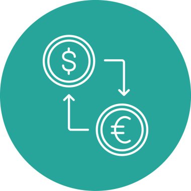 Para simgesinin vektör illüstrasyonu