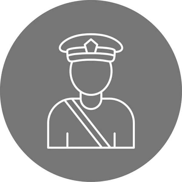 Ilustração Vetorial Ícone Polícia — Vetor de Stock