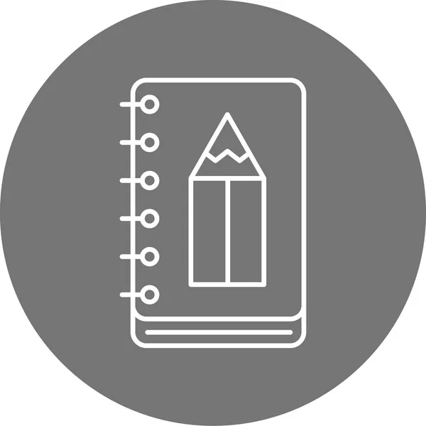 Lápiz Icono Web Ilustración Simple — Vector de stock