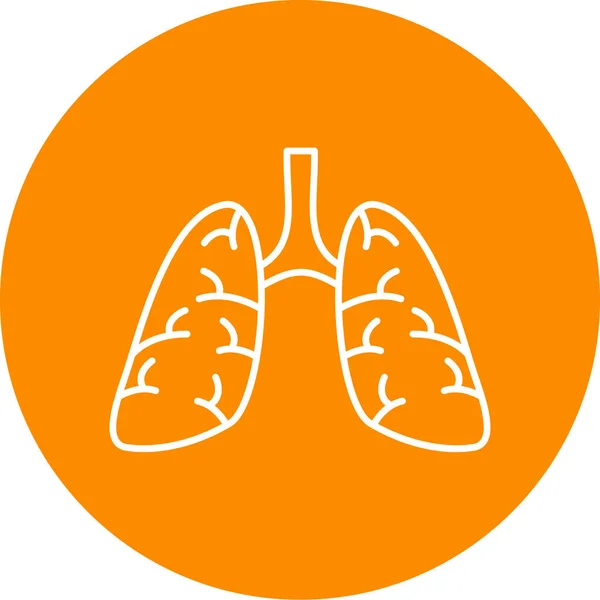 Vector Illustration Lungs Web Icon — Vector de stock