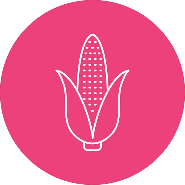 Vektor Illusztrációja Modern Hiányzik Ikon Kukorica — Stock Vector