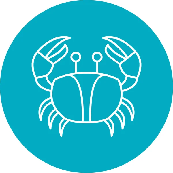 Crab Icon Vector Illustration — Stock Vector