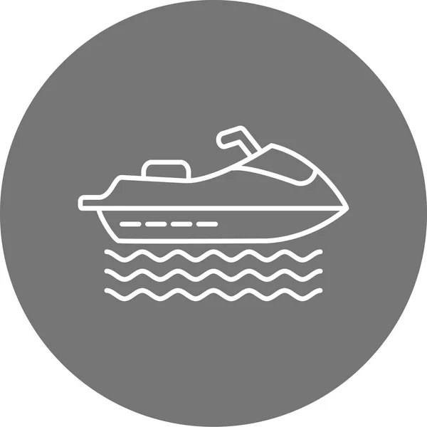 Schip Pictogram Vector Illustratie — Stockvector