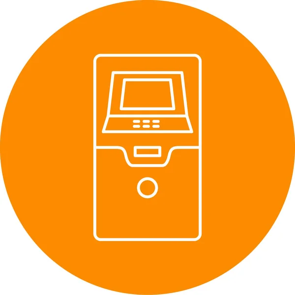 Vector Illustration Modern Atm Icon — стоковый вектор