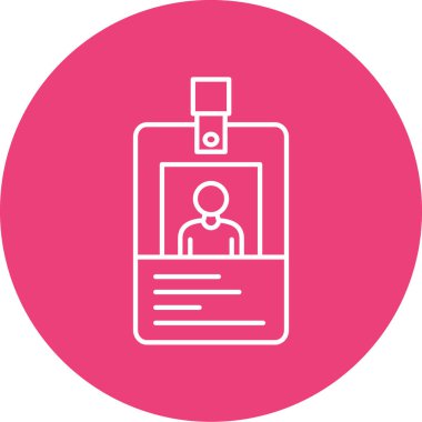 Kimlik kartı simgesi, vektör illüstrasyonu