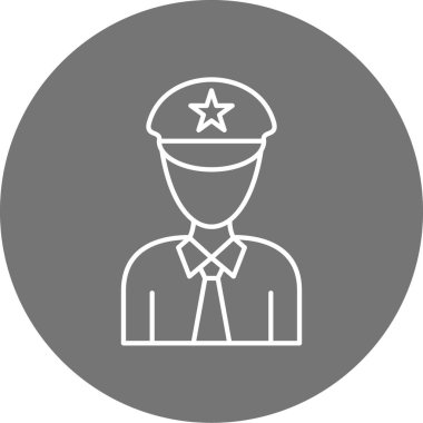 Bir polis simgesinin vektör illüstrasyonu