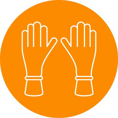Eldiven. Web simgesi basit illüstrasyon