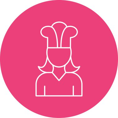 Şef simgesinin vektör illüstrasyonu