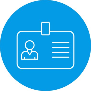 ID kart simgesi vektör illüstrasyonu