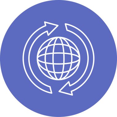 Seo ve ağ simgesinin vektör illüstrasyonu