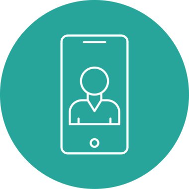 Cep telefonu simgesinin vektör illüstrasyonu