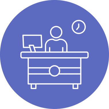 İnsanların vektör illüstrasyonu ve tablo çizgisi simgesi