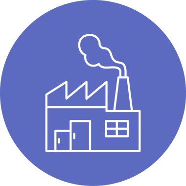 Fabrika. Web simgesi basit illüstrasyon