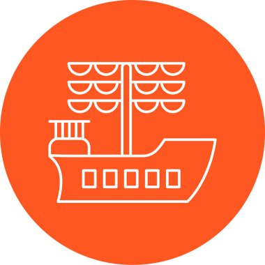 Bir gemi simgesinin vektör çizimi