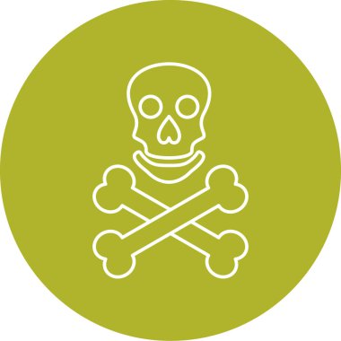 Kemik simgesinin vektör illüstrasyonu