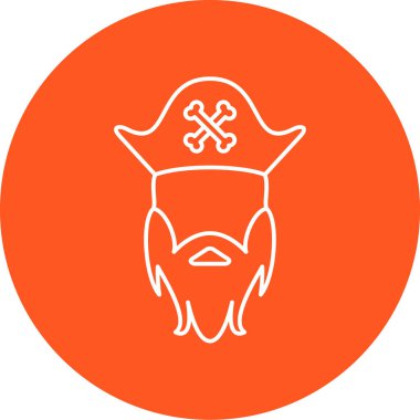 Bir korsan simgesinin vektör çizimi