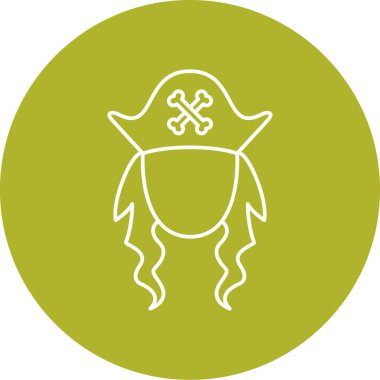 Bir korsan simgesinin vektör çizimi