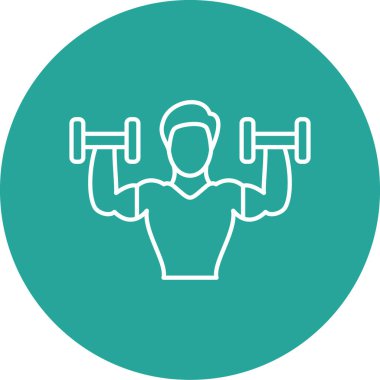 Ağırlık kaldırma simgesinin vektör illüstrasyonu