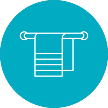 Havlu simgesinin vektör illüstrasyonu