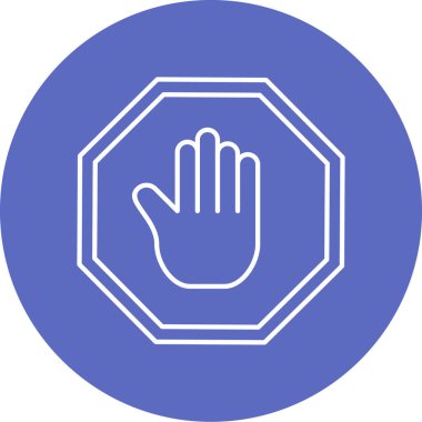 dur işareti simgesi, vektör çizimi