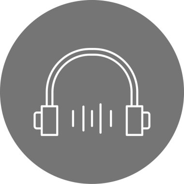 Kulaklık. Web simgesi basit tasarım