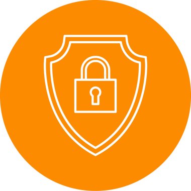 Kalkan. Web simgesi basit illüstrasyon