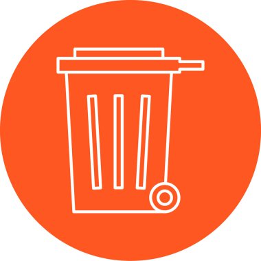 Çöp simgesinin basit vektör illüstrasyonu