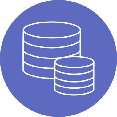 veritabanı. Web simgesi vektör illüstrasyonu