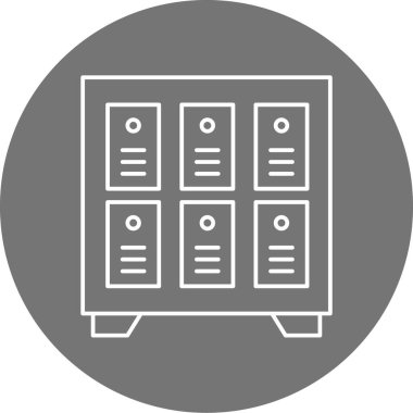 veritabanı. Web simgesi vektör illüstrasyonu