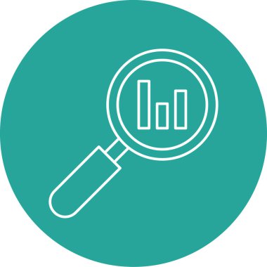 iş, grafik, arama, analiz, optimizasyon düz renk simgesi i 