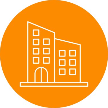 Bina. Web simgesi basit illüstrasyon