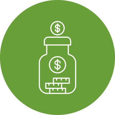 Para simgesinin vektör illüstrasyonu