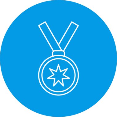 Madalya ikon vektör illüstrasyonu