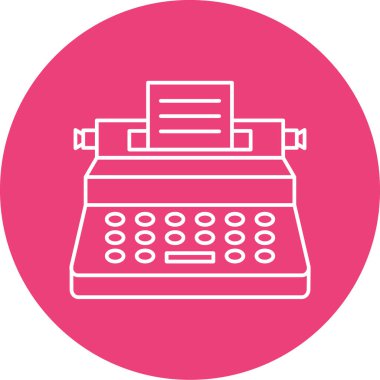 Daktilo simgesinin vektör illüstrasyonu