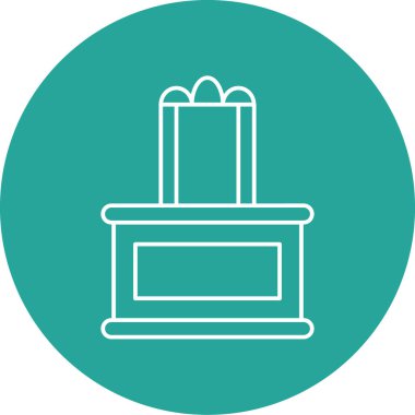 hediye kutusu simgesinin vektör illüstrasyonu